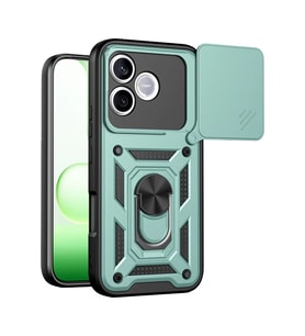 Mey İthalat® Huawei Honor 600 Lite Pars Lens Yüzüklü Silikon - Yeşil
