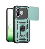 Mey İthalat® Huawei Honor 600 Lite Pars Lens Yüzüklü Silikon - Yeşil