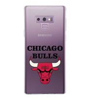 Samsung Galaxy Note 9 Kapak Chicago Bulls Tasarımlı Şeffaf Silikon Kılıf