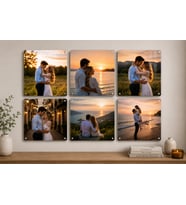 Premium Kişiye Özel 6'lı Metal Poster Full Hd Kalite Baskı 10x10 cm