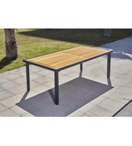 ERİNÖZ MİLANO İREKO TABLALI 100X230 ALÜMİNYUM MASA (Antrasit)