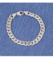 925 Ayar Gümüş 0,9 x 12 mm Zincir Bileklik, Desenli