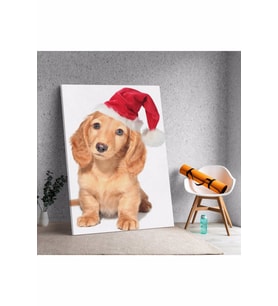 Noel Köpek Kanvas Tablo