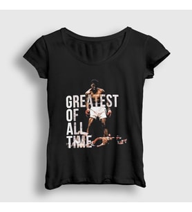 Presmono Kadın Siyah Goat Muhammed Ali T-Shirt 230178tt
