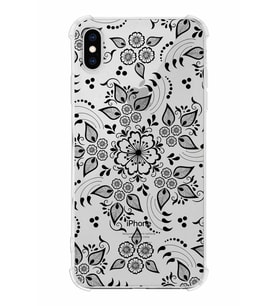 Apple iPhone XS Max Uyumlu Köşe Korumalı Antişok Kapak Nostalji Desen Tasarımlı Şeffaf  Kılıf