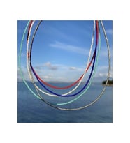 Kum Boncuk Kolye siyah-beyaz-pembe-mavi-kırmızı-yeşil-mor-bordo 45 cm (Karışık)