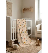 Hayvan Desenli Soft Touch Termal Bebek Battaniyesi CBT0001 (Çok Renkli)