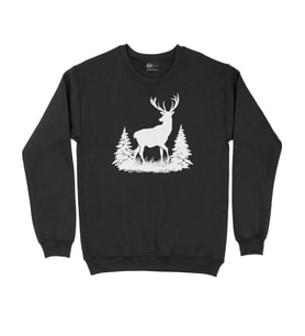Geyik Siyah Sweatshirt