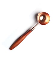 Armut Ağacı Ahşap Saplı Mum Mühürü Eritme Kaşığı Rose Gold