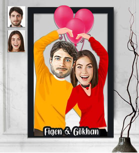 Kişiye Özel 3D  Ahşap Tablo Sevgili 30x40 -27