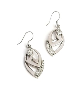 İtalyan tasarımı zirkon taşlı gümüş bayan küpe