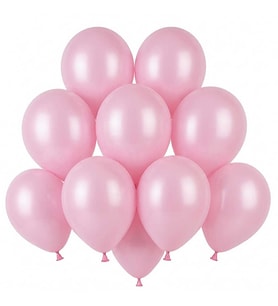 Bebek Pembe Renk Lateks Pastel Balon (13 cm) - 10 Adet