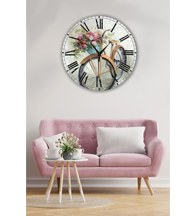 Bilge Retro Tasarımlı Duvar Saati 35x35cm (Baskılı)