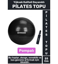 Premium Dayanıklı Fitness Egzersiz Aerobik Pilates Şişirme Pompası  55 Cm Pi·lates Topu