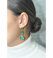 Kadir Jewellery 22 Ayar Altın Kaplama Vintage Küpe -El İşçiliği Ve Hipoalerjenik Küpe