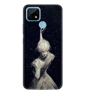 Realme C11 C21 C21Y C25Y C11 2021 Kılıf Desemli Silikon Star Woman 1332