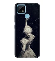 Realme C11 C21 C21Y C25Y C11 2021 Kılıf Desemli Silikon Star Woman 1332