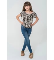 Leopar Desenli  Bluz