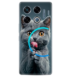 Infinix GT 20 Pro Kılıf Boutique Baskılı Resimli Komik Kedi Pcode -008