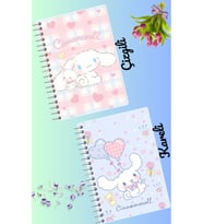 Cinnamaroll defter seti 2 adet A4 boyutu 21*30 çizgili + kareli 60 syf