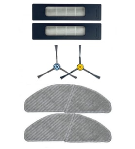 Fakir Robert RS 780 Uyumlu 2 Adet Hepa Filtre 2 Adet Yan Fırça 2 Adet Mop Fiber Paspas