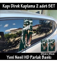 saldırgan köpek folyo - 2kapı için 2adet sticker kaplama - tuning modifiye