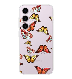 PrintiFy Samsung Galaxy S24 Plus ile Uyumlu 1mm Slim Fit Water Color 2 Baskılı Şeffaf  Kılıf