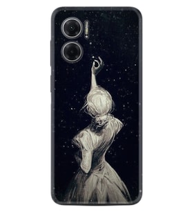 Xiaomi Redmi Note 11E Kılıf Resimli Desenli Baskılı Silikon Star Woman 1332