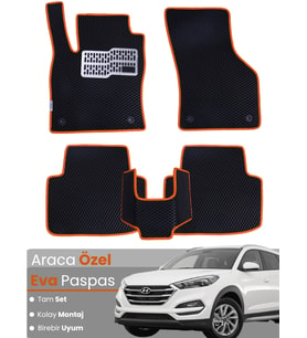 HYUNDAİ TUCSON (2015-2020) Uyumlu EVA Paspas Tam Set–Araca Özel,Kolay Montaj,Su Geçirmez