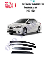 Toyota Corolla 2007-2012 Mugen Cam Rüzgarlığı Ön-Arka Sunplex (Siyah)