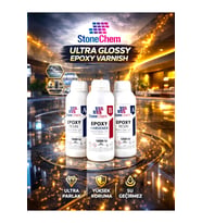 Yüzey ve Objeler İçin Ultra Parlak Epoksi Cila 3 kg (Yüzeyde Buruşma ve Buğulanma Yapmaz)