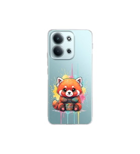 Xiaomi Redmi 15C 4G ile Uyumlu Splash Tilki Tasarımlı Şeffaf Silikon Kılıf