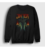 Presmono Unisex Siyah Fire Jinjer Sweatshirt 160653tt