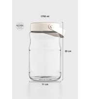Renga Macro 1700 ml Bej Kapaklı Cam Kavanoz 131074