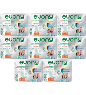 Evony Premium Hasta Bezi Yetişkin Bel Bantlı Tekstil Yüzey L-Büyük 240 Adet