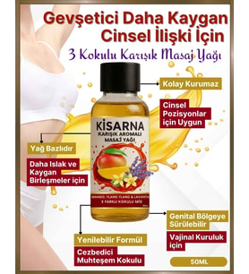 Erkek Kadın Rahatlatıcı Gevşetici Islaklık Veren Mango Ylang Lavanta Aromalı Kaydırıcı Masaj Yağı