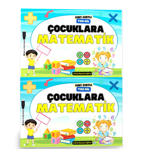 Çocuklara Cırt Cırtlı Matematik YAZ-SİL Kitabı