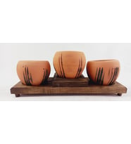TERRACOTA MODEL ÇOKLU KAKTÜS SAKSISI NO 3