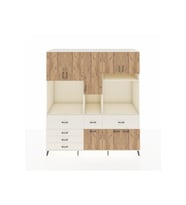 Kronos Dolap 10 Raflı 6 Çekmeceli 8 Kapaklı 220x59x243 Aytaşı-Çam/Aytaşı