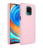 Xiaomi Redmi Note 9S Uyumlu Kılıf Metal Çerçeve ve Buton Tasarımlı Silikon Zore Luna Kapak