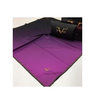 Degrade Desen Black Seri Twill Eşarp Eşarp Askısı ile Birlikte 90x90 cm Mor Siya