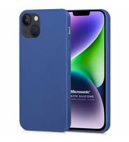 Microsonic Matte Silicone Apple iPhone 14 Plus Kılıf Lacivert