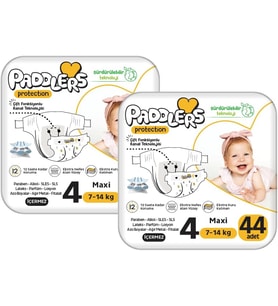 Protection Bebek Bezi 4 Numara Maxi (7-14 Kg) 88 Adet – 2’li Jumbo Set, Maksimum Koruma
