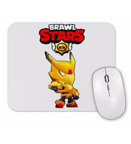 Gold Mecha Crow Design Brawl Stars Mouse Pad