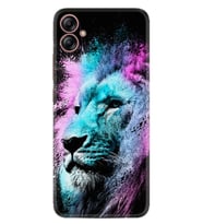 Samsung Galaxy A05 Kılıf Silikon Desen Özel Seri Pink Blue Leon 1603