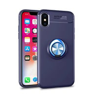 Durukar® iPhone XS Max Kılıf Range Yüzüklü Silikon - Mavi