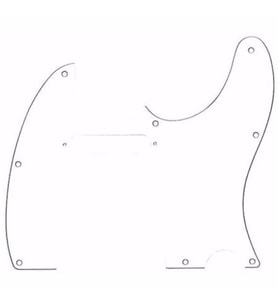 Fender Pickguard Tele 8 Hole 3-Ply WHT