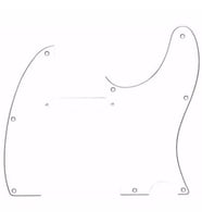Fender Pickguard Tele 8 Hole 3-Ply WHT