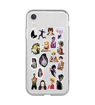 Iphone XR Uyumlu Anime Sticker Tasarımlı Şeffaf Telefon Kılıfı