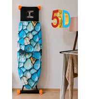 5D Özel Kumaş Keçeli Ütü Masası Kılıfı Masaya göre ayarlanabilir İpli Stoperli 55x140cm TURKUAZ TAŞ